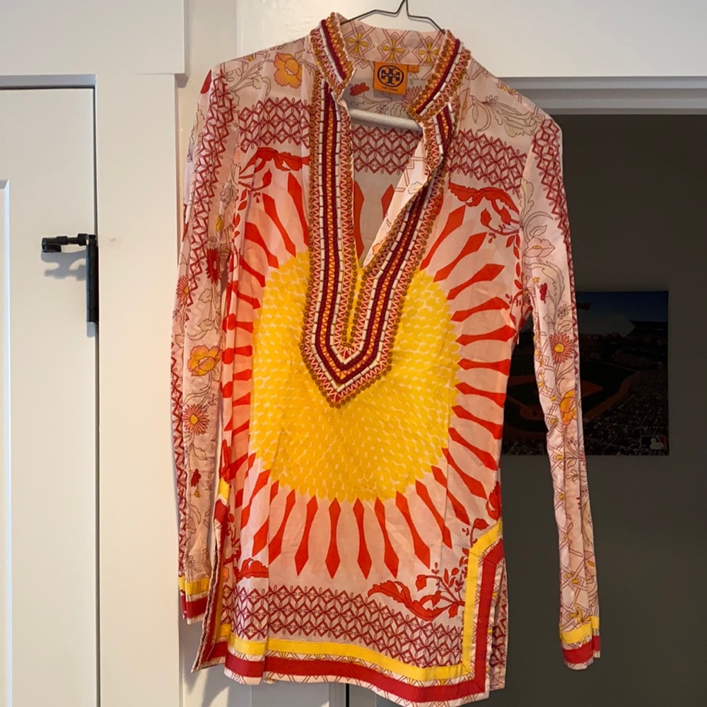 Tory Burch tunic top with beaded detailing